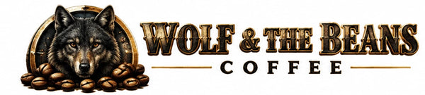 Wolf & the Beans Coffee horizontal header logo